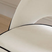 Ivory Dining Chairs - Set of 2 - Black Oak Legs