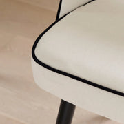 Ivory Dining Chairs - Set of 2 - Black Oak Legs