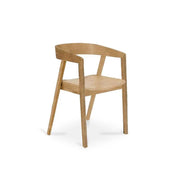 Pale Oak Dining Table Set with Black Legs - 6 Seater - Pale Oak Armchairs